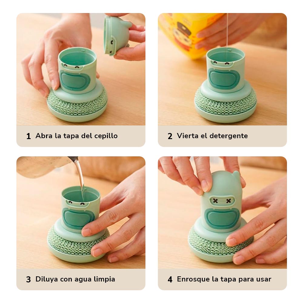 ESPONJA CON DISPENSER DE JABÓN – EFICIENCIA Y COMODIDAD