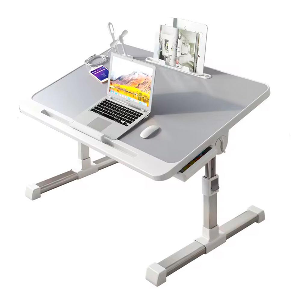 ESCRITORIO PLEGABLE AJUSTABLE PARA CAMA – COMODIDAD Y CONECTIVIDAD USB