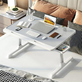ESCRITORIO PLEGABLE AJUSTABLE PARA CAMA – COMODIDAD Y CONECTIVIDAD USB