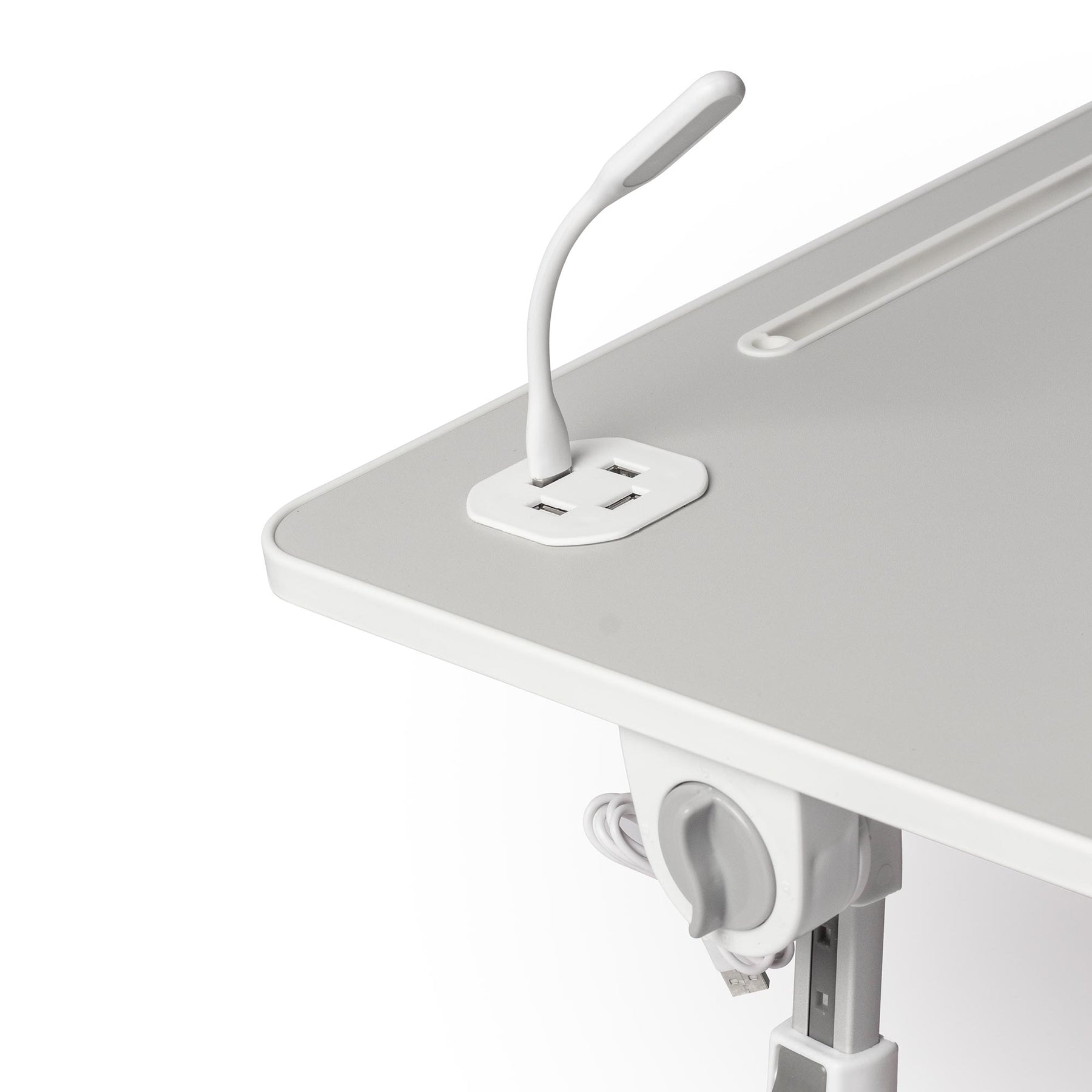 ESCRITORIO PLEGABLE AJUSTABLE PARA CAMA – COMODIDAD Y CONECTIVIDAD USB