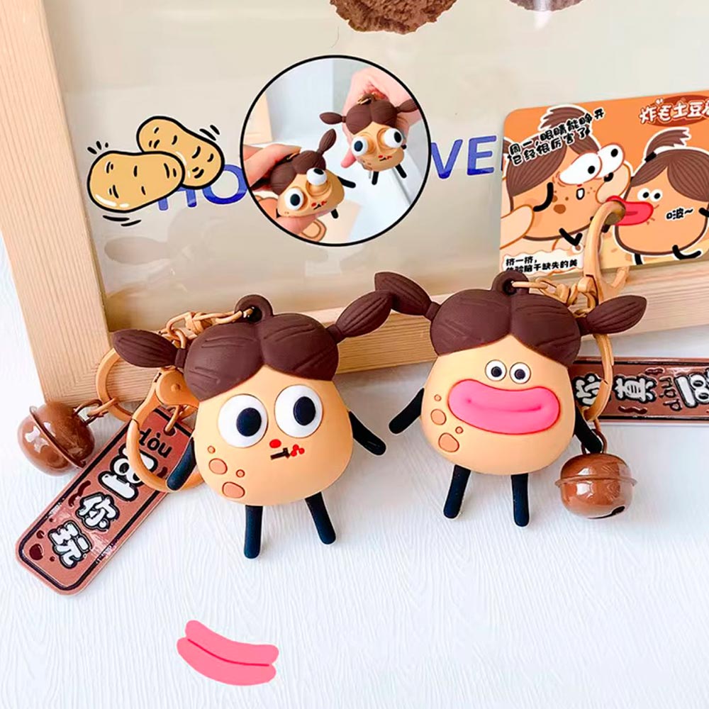 Llaveros de papas squishy de silicona – Diversión y originalidad