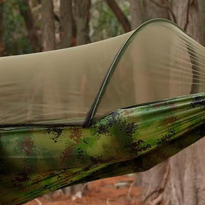 Hamaca portátil para camping con mosquitero – Comodidad y protección