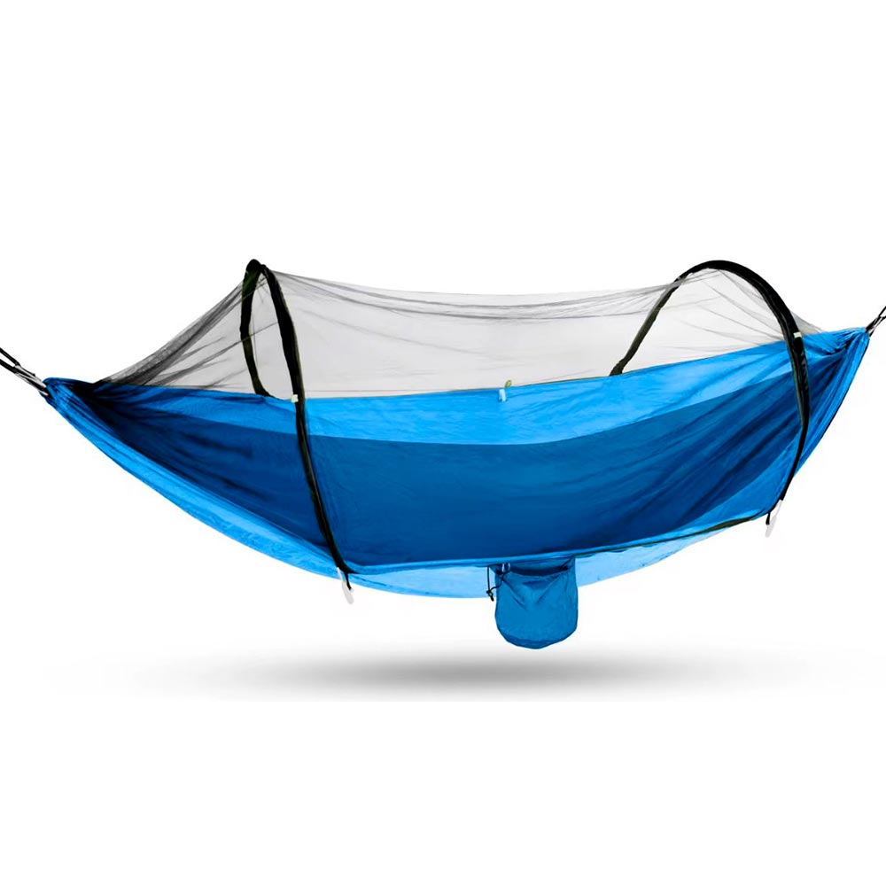 Hamaca portátil para camping con mosquitero – Comodidad y protección