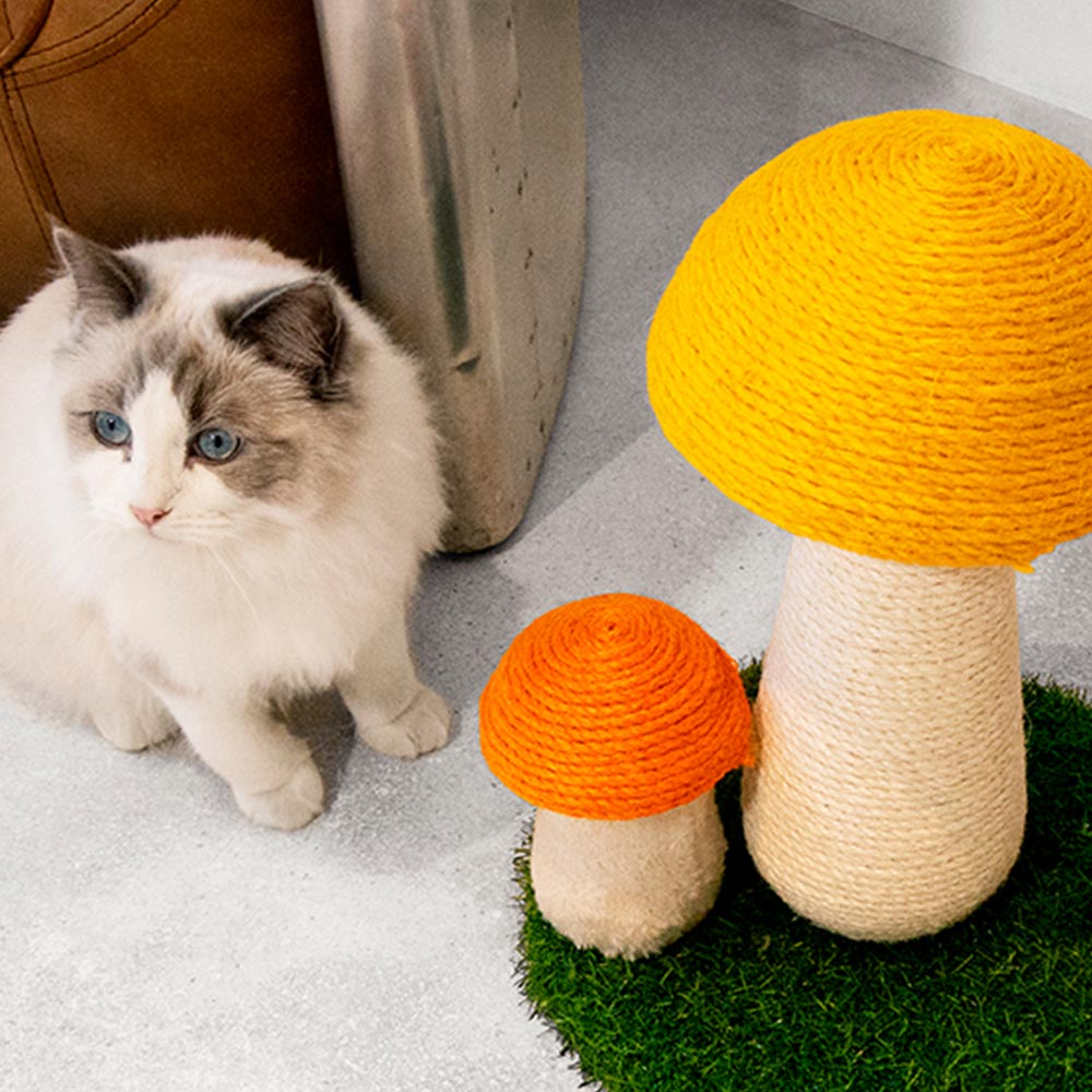 Hongo rascador para gatos – Diseño único en sisal para rascar y jugar