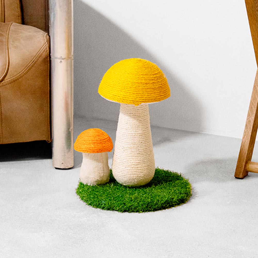 Hongo rascador para gatos – Diseño único en sisal para rascar y jugar