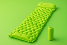 Colchoneta de camping con inflador de pie integrado – Comodidad y portabilidad
