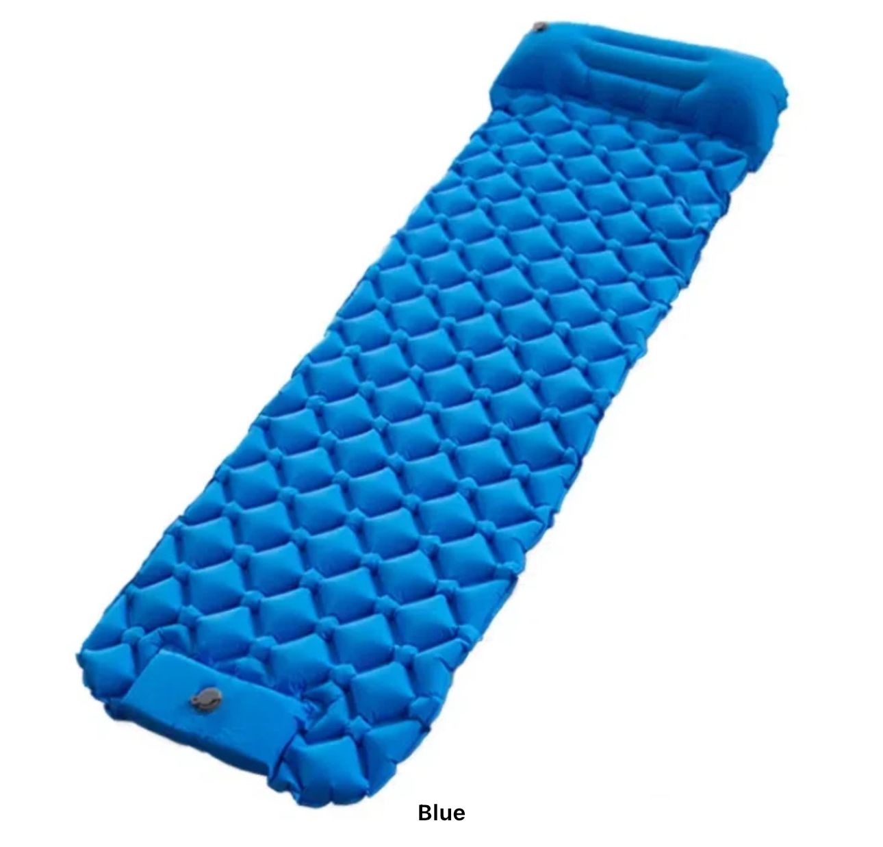 Colchoneta de camping con inflador de pie integrado – Comodidad y portabilidad