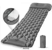 Colchoneta de camping con inflador de pie integrado – Comodidad y portabilidad