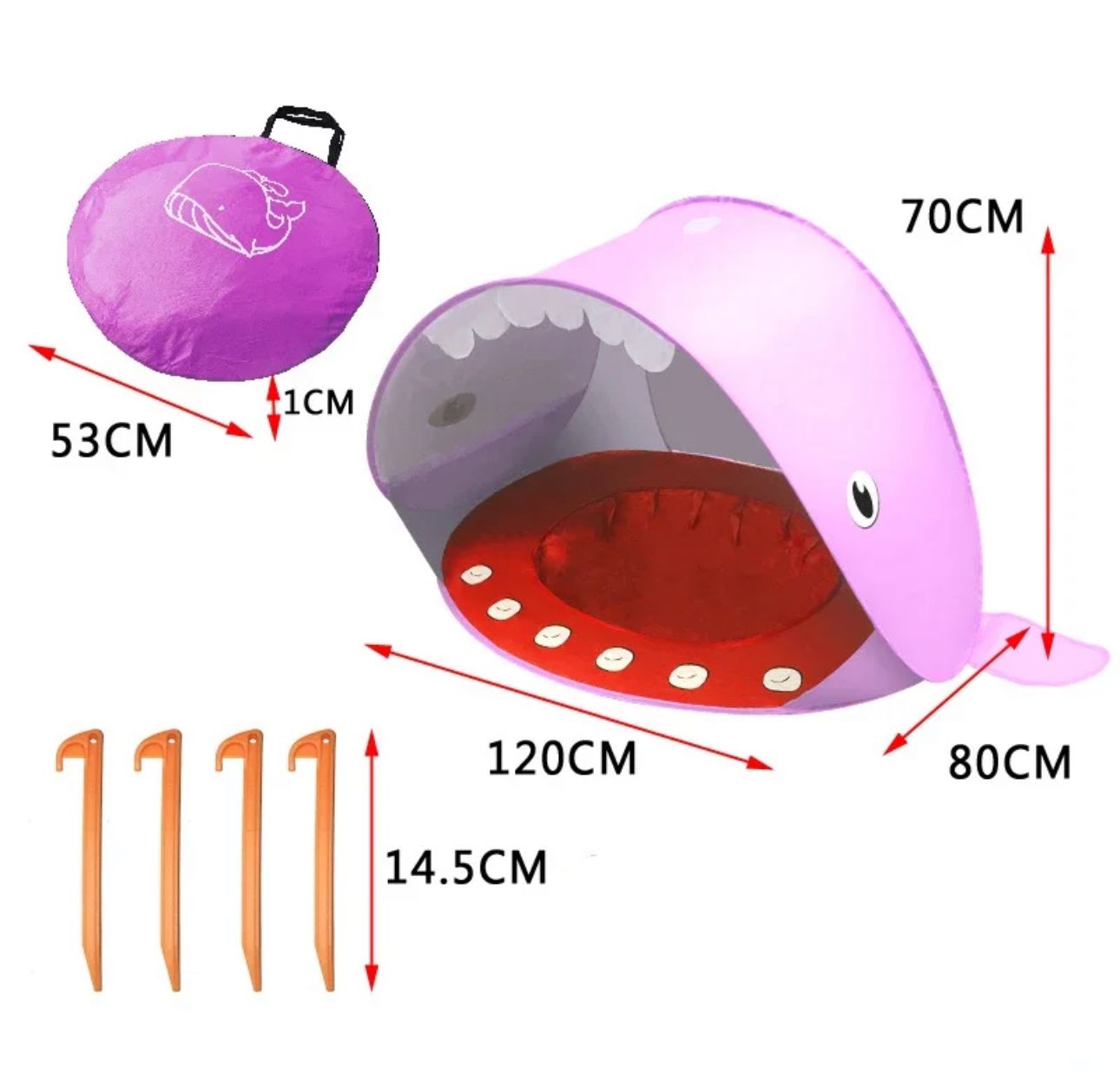 CARPA DE PLAYA PARA BEBÉS DE TIBURON – PROTECCIÓN Y COMODIDAD