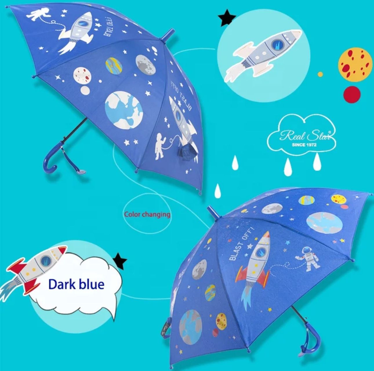 PARAGUAS MÁGICO PARA NIÑOS – CAMBIO DE COLOR Y DISEÑOS DIVERTIDOS
