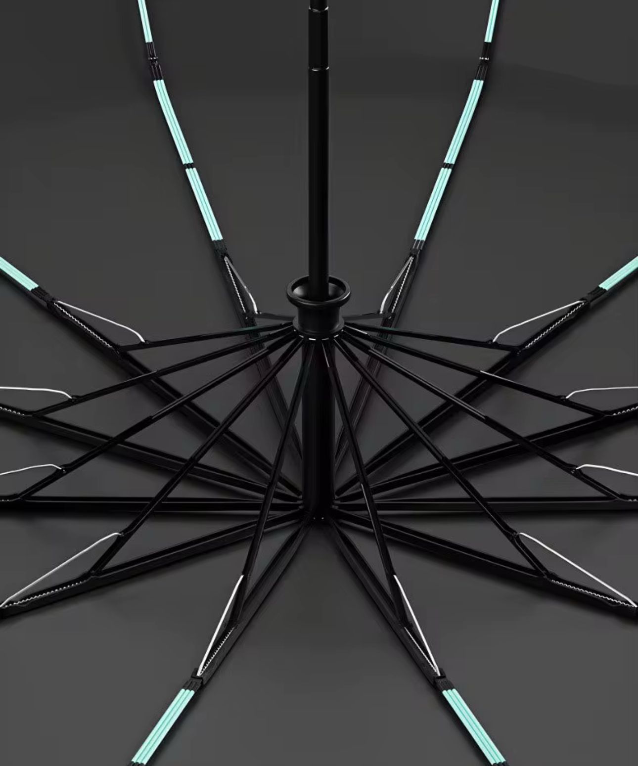 Paraguas plegable reforzado reflectante –  Compacto y resistente