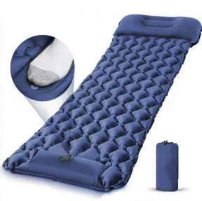 Colchoneta de camping con inflador de pie integrado – Comodidad y portabilidad