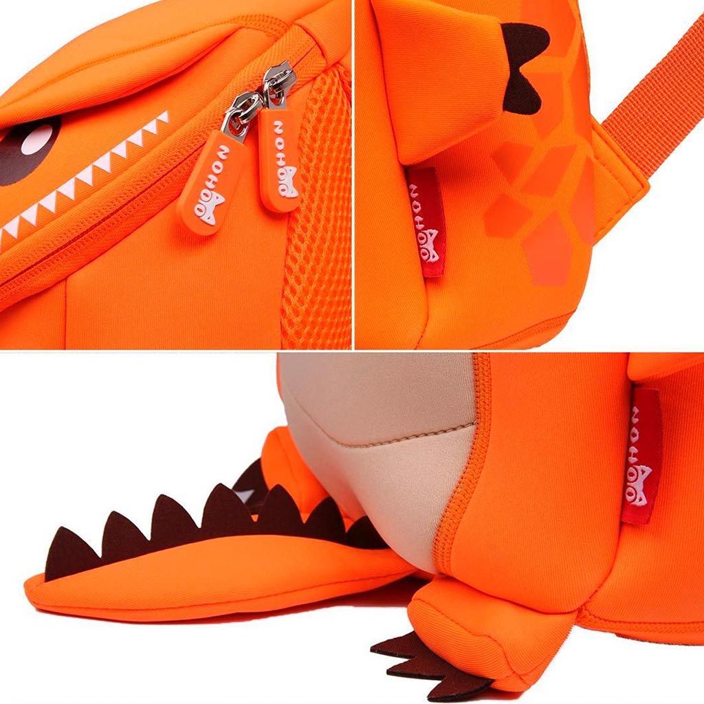 MOCHILA INFANTIL TIRANOSAURIO CHICA – IMPERMEABLE Y DIVERTIDA