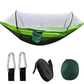 Hamaca portátil para camping con mosquitero – Comodidad y protección