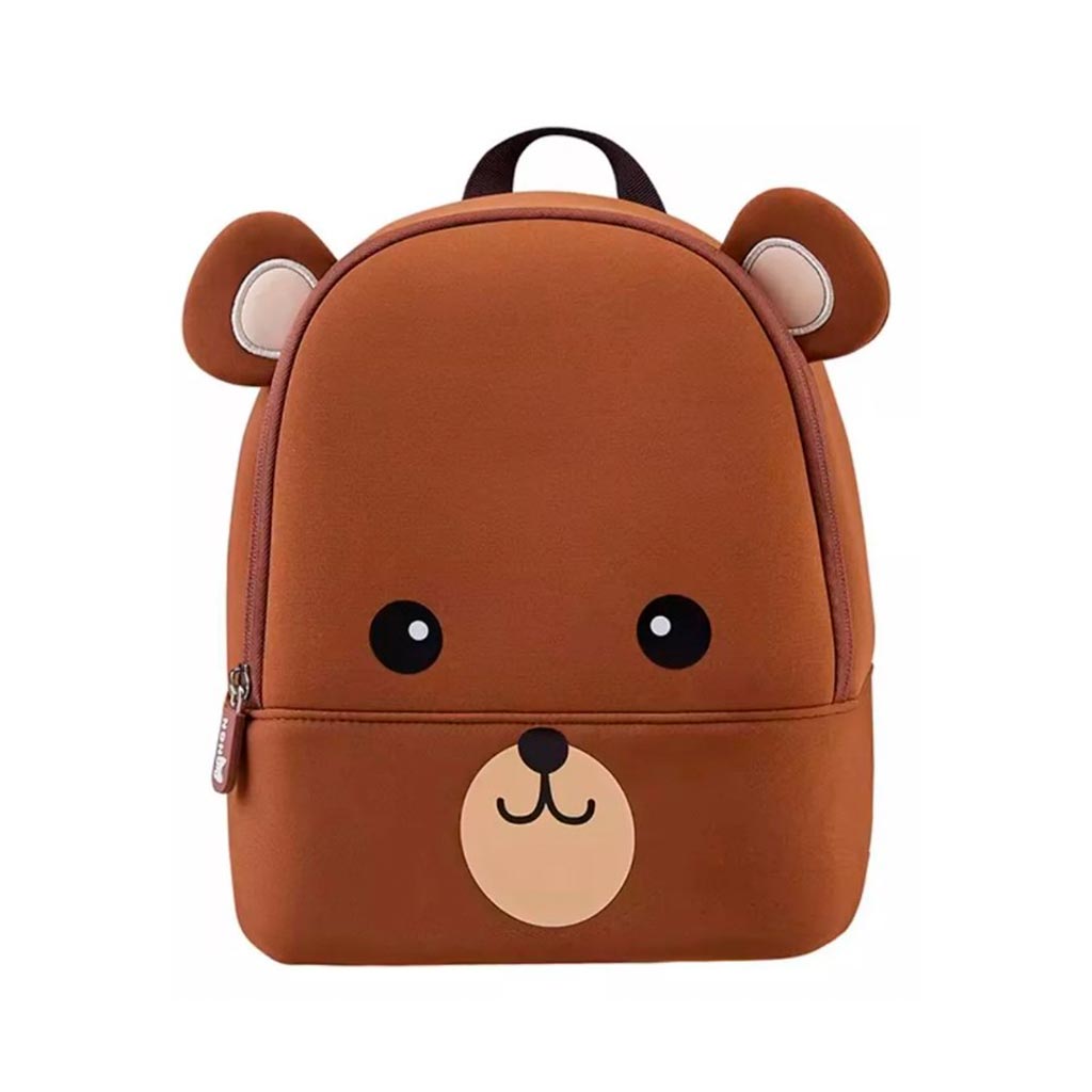 MOCHILA INFANTIL OSO PARDO 3D – IMPERMEABLE Y DIVERTIDA