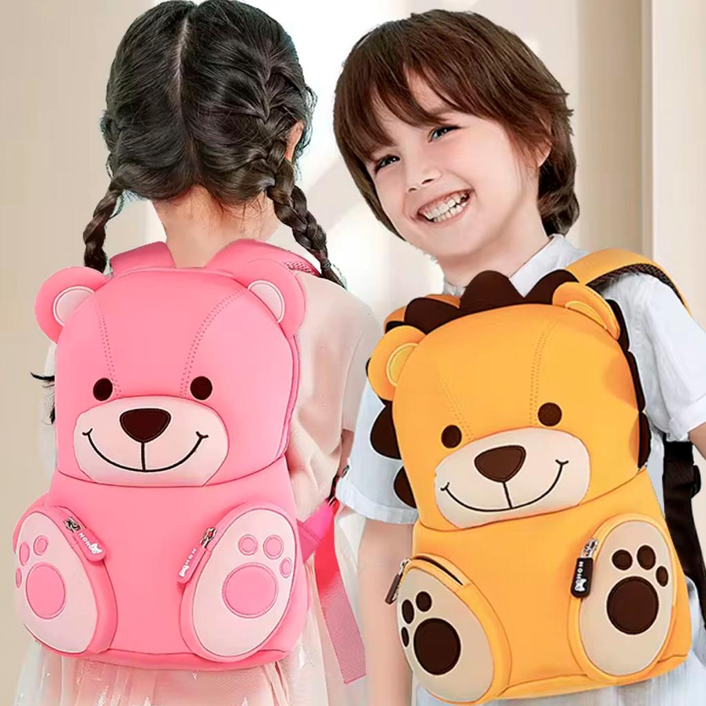 MOCHILA INFANTIL OSO 3D – IMPERMEABLE Y CÓMODA